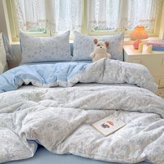 4Pcs PreCloud Linen | Set Đũi Xu Kem Style trẻ trung hiện đại | ID 4PCSPRECLOUD41