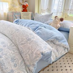4Pcs PreCloud Linen | Set Đũi Xu Kem Style trẻ trung hiện đại | ID 4PCSPRECLOUD41