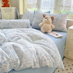 4Pcs PreCloud Linen | Set Đũi Xu Kem Style trẻ trung hiện đại | ID 4PCSPRECLOUD41