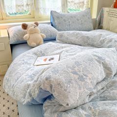 4Pcs PreCloud Linen | Set Đũi Xu Kem Style trẻ trung hiện đại | ID 4PCSPRECLOUD41