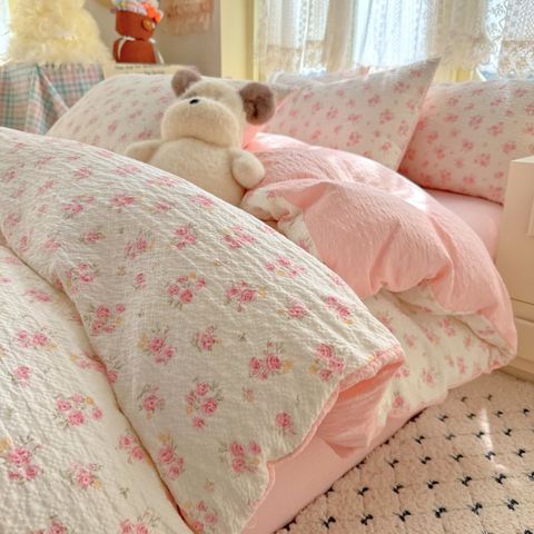 4Pcs PreCloud Linen | Set Đũi Xu Kem Style trẻ trung hiện đại | ID 4PCSPRECLOUD42
