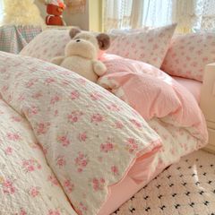 4Pcs PreCloud Linen | Set Đũi Xu Kem Style trẻ trung hiện đại | ID 4PCSPRECLOUD42