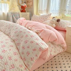 4Pcs PreCloud Linen | Set Đũi Xu Kem Style trẻ trung hiện đại | ID 4PCSPRECLOUD42