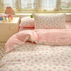 4Pcs PreCloud Linen | Set Đũi Xu Kem Style trẻ trung hiện đại | ID 4PCSPRECLOUD42