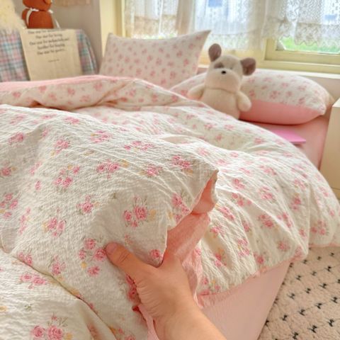 4Pcs PreCloud Linen | Set Đũi Xu Kem Style trẻ trung hiện đại | ID 4PCSPRECLOUD42