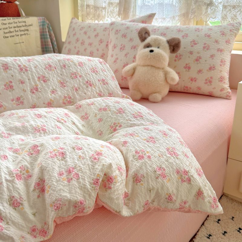 4Pcs PreCloud Linen | Set Đũi Xu Kem Style trẻ trung hiện đại | ID 4PCSPRECLOUD42