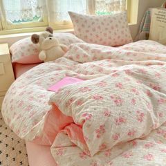 4Pcs PreCloud Linen | Set Đũi Xu Kem Style trẻ trung hiện đại | ID 4PCSPRECLOUD42