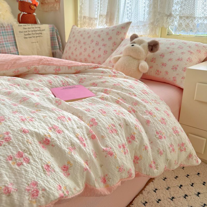4Pcs PreCloud Linen | Set Đũi Xu Kem Style trẻ trung hiện đại | ID 4PCSPRECLOUD42