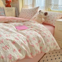 4Pcs PreCloud Linen | Set Đũi Xu Kem Style trẻ trung hiện đại | ID 4PCSPRECLOUD42