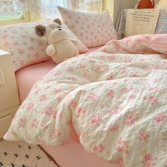 4Pcs PreCloud Linen | Set Đũi Xu Kem Style trẻ trung hiện đại | ID 4PCSPRECLOUD42
