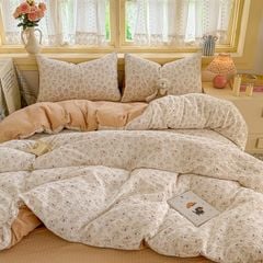 4Pcs PreCloud Linen | Set Đũi Xu Kem Style trẻ trung hiện đại | ID 4PCSPRECLOUD43