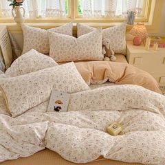 4Pcs PreCloud Linen | Set Đũi Xu Kem Style trẻ trung hiện đại | ID 4PCSPRECLOUD43