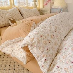4Pcs PreCloud Linen | Set Đũi Xu Kem Style trẻ trung hiện đại | ID 4PCSPRECLOUD43