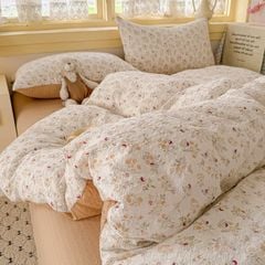 4Pcs PreCloud Linen | Set Đũi Xu Kem Style trẻ trung hiện đại | ID 4PCSPRECLOUD43