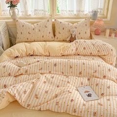 4Pcs PreCloud Linen | Set Đũi Xu Kem Style trẻ trung hiện đại | ID 4PCSPRECLOUD44