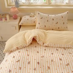 4Pcs PreCloud Linen | Set Đũi Xu Kem Style trẻ trung hiện đại | ID 4PCSPRECLOUD44