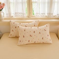 4Pcs PreCloud Linen | Set Đũi Xu Kem Style trẻ trung hiện đại | ID 4PCSPRECLOUD44
