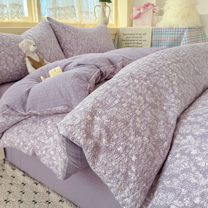 4Pcs PreCloud Linen | Set Đũi Xu Kem Style trẻ trung hiện đại | ID 4PCSPRECLOUD45