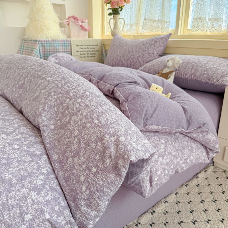 4Pcs PreCloud Linen | Set Đũi Xu Kem Style trẻ trung hiện đại | ID 4PCSPRECLOUD45