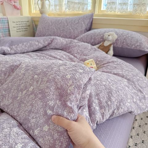 4Pcs PreCloud Linen | Set Đũi Xu Kem Style trẻ trung hiện đại | ID 4PCSPRECLOUD45