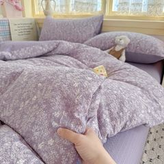 4Pcs PreCloud Linen | Set Đũi Xu Kem Style trẻ trung hiện đại | ID 4PCSPRECLOUD45