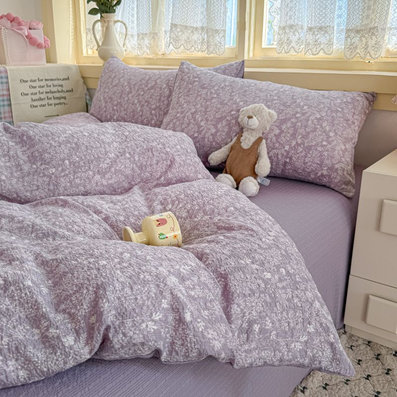 4Pcs PreCloud Linen | Set Đũi Xu Kem Style trẻ trung hiện đại | ID 4PCSPRECLOUD45