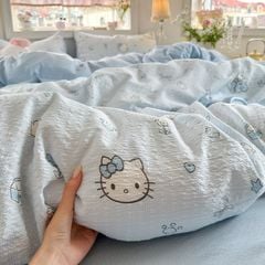 4Pcs PreCloud Linen | Set Đũi Xu Kem Style trẻ trung hiện đại | ID 4PCSPRECLOUD47
