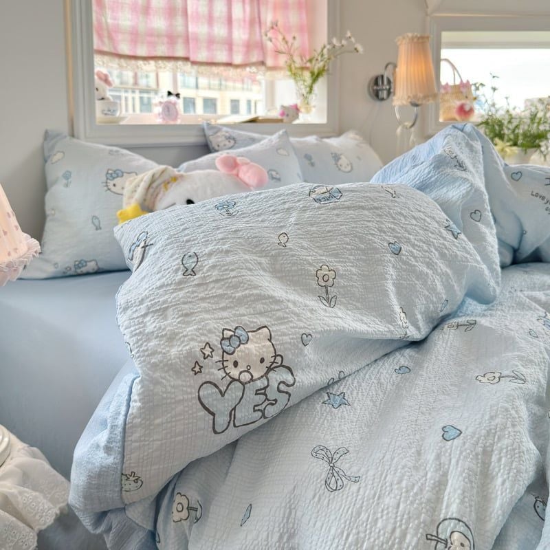 4Pcs PreCloud Linen | Set Đũi Xu Kem Style trẻ trung hiện đại | ID 4PCSPRECLOUD47