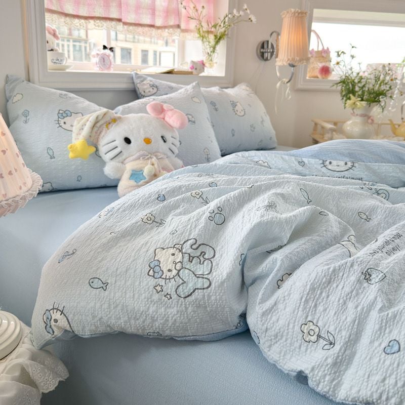 4Pcs PreCloud Linen | Set Đũi Xu Kem Style trẻ trung hiện đại | ID 4PCSPRECLOUD47