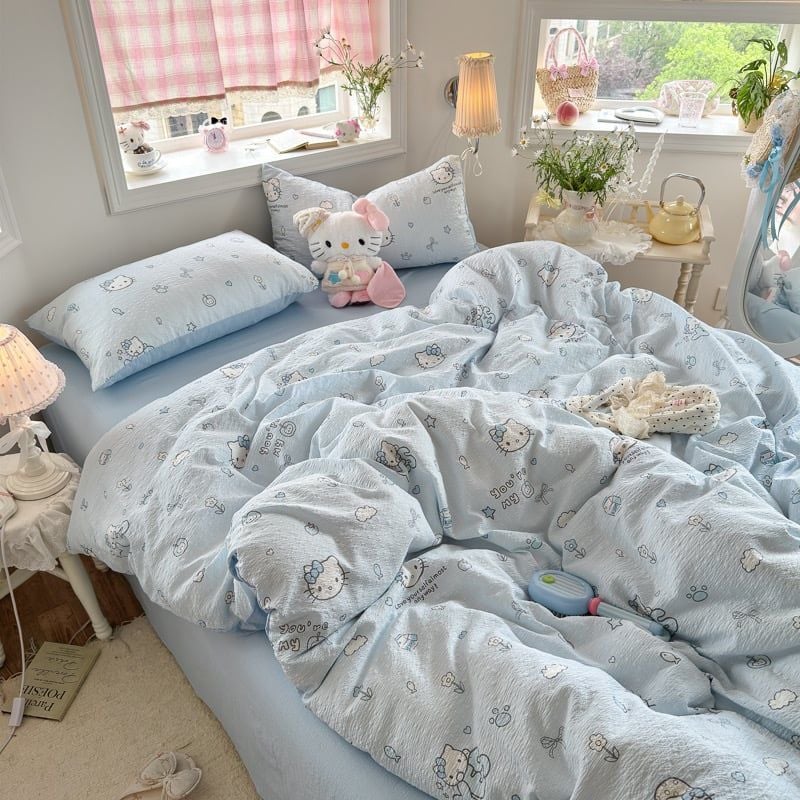 4Pcs PreCloud Linen | Set Đũi Xu Kem Style trẻ trung hiện đại | ID 4PCSPRECLOUD47