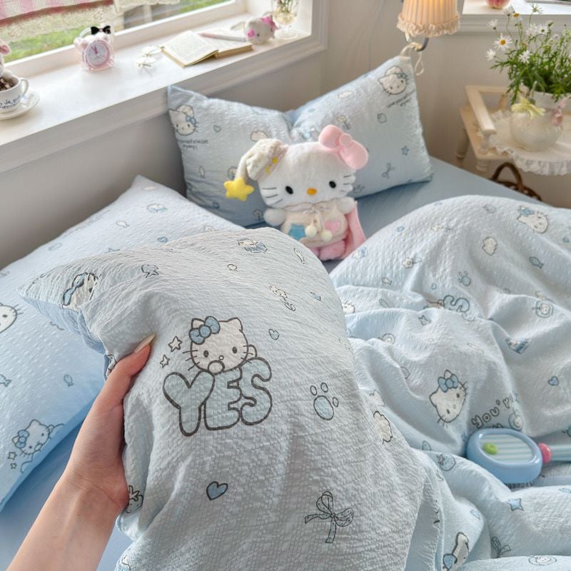 4Pcs PreCloud Linen | Set Đũi Xu Kem Style trẻ trung hiện đại | ID 4PCSPRECLOUD47