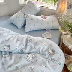 4Pcs PreCloud Linen | Set Đũi Xu Kem Style trẻ trung hiện đại | ID 4PCSPRECLOUD47