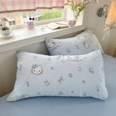 4Pcs PreCloud Linen | Set Đũi Xu Kem Style trẻ trung hiện đại | ID 4PCSPRECLOUD47