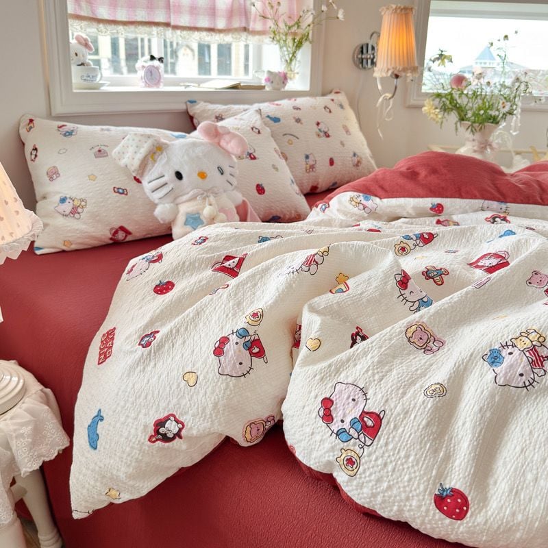 4Pcs PreCloud Linen | Set Đũi Xu Kem Style trẻ trung hiện đại | ID 4PCSPRECLOUD48