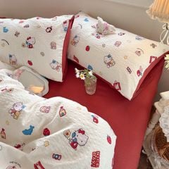 4Pcs PreCloud Linen | Set Đũi Xu Kem Style trẻ trung hiện đại | ID 4PCSPRECLOUD48