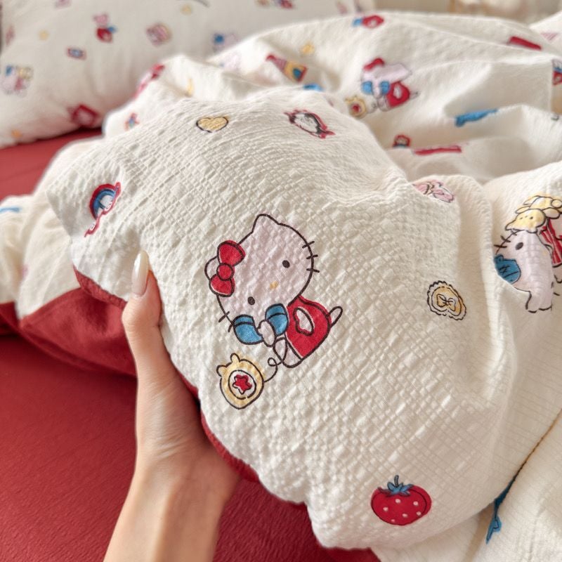 4Pcs PreCloud Linen | Set Đũi Xu Kem Style trẻ trung hiện đại | ID 4PCSPRECLOUD48