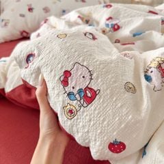 4Pcs PreCloud Linen | Set Đũi Xu Kem Style trẻ trung hiện đại | ID 4PCSPRECLOUD48