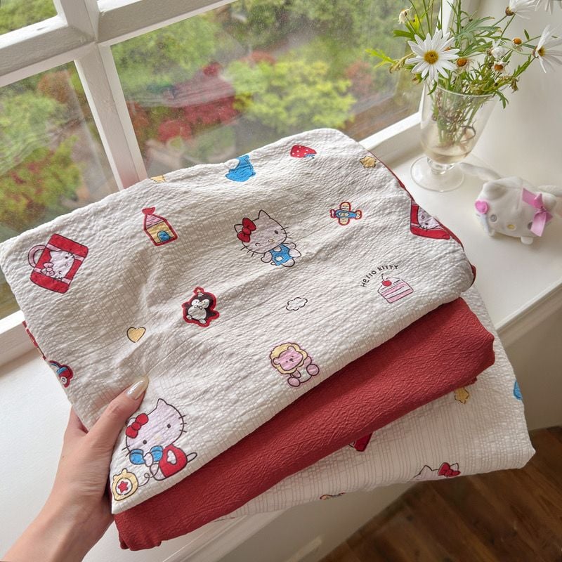 4Pcs PreCloud Linen | Set Đũi Xu Kem Style trẻ trung hiện đại | ID 4PCSPRECLOUD48