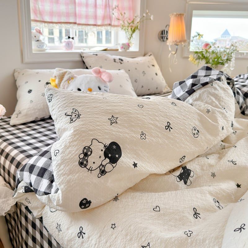 4Pcs PreCloud Linen | Set Đũi Xu Kem Style trẻ trung hiện đại | ID 4PCSPRECLOUD49