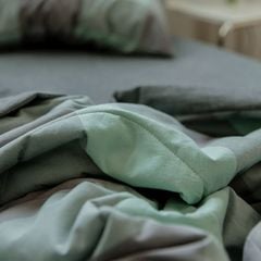 BCG CHẦN HÈ COTTON ĐŨI NHẬT NOORDIC KẺ Ô XANH MIX GHI - TRẢI NGHIỆM PHÒNG NGỦ NHẬT BẢN