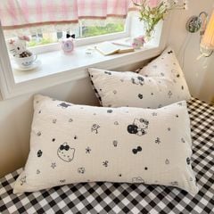 4Pcs PreCloud Linen | Set Đũi Xu Kem Style trẻ trung hiện đại | ID 4PCSPRECLOUD49