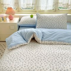 4Pcs PreCloud Linen | Set Đũi Xu Kem Style trẻ trung hiện đại | ID 4PCSPRECLOUD34