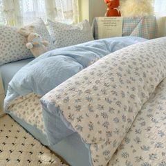 4Pcs PreCloud Linen | Set Đũi Xu Kem Style trẻ trung hiện đại | ID 4PCSPRECLOUD34
