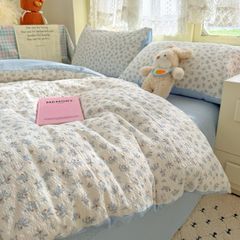 4Pcs PreCloud Linen | Set Đũi Xu Kem Style trẻ trung hiện đại | ID 4PCSPRECLOUD34