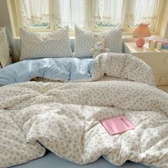 4Pcs PreCloud Linen | Set Đũi Xu Kem Style trẻ trung hiện đại | ID 4PCSPRECLOUD34