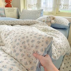 4Pcs PreCloud Linen | Set Đũi Xu Kem Style trẻ trung hiện đại | ID 4PCSPRECLOUD34