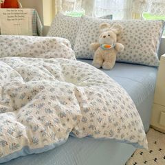 4Pcs PreCloud Linen | Set Đũi Xu Kem Style trẻ trung hiện đại | ID 4PCSPRECLOUD34