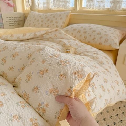 4Pcs PreCloud Linen | Set Đũi Xu Kem Style trẻ trung hiện đại | ID 4PCSPRECLOUD50
