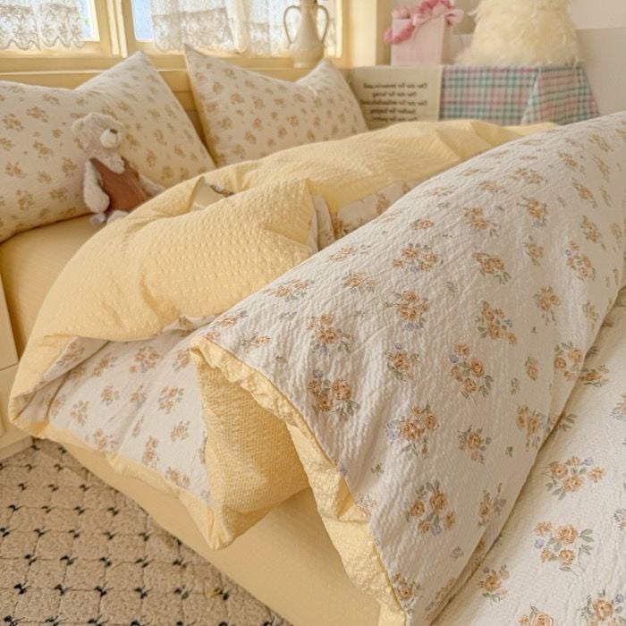 4Pcs PreCloud Linen | Set Đũi Xu Kem Style trẻ trung hiện đại | ID 4PCSPRECLOUD50
