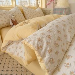 4Pcs PreCloud Linen | Set Đũi Xu Kem Style trẻ trung hiện đại | ID 4PCSPRECLOUD50